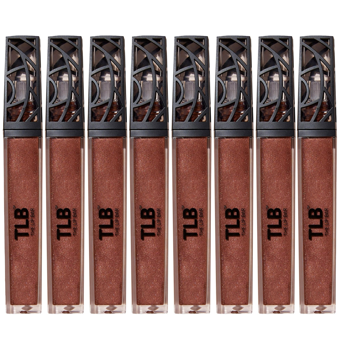 The Lip Bar Vegan Lip Gloss - Extra Brown Shimmer, 0.3 Fl Oz, 8 Pack, Hydrating Shea Butter