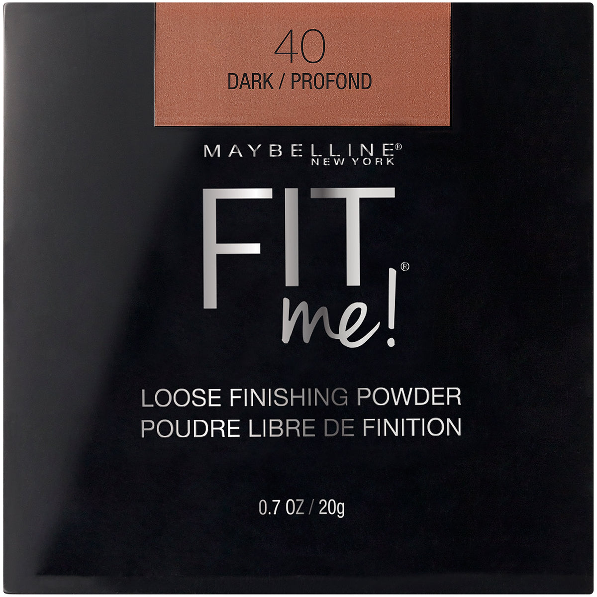 Maybelline Fit Me Loose Finishing Powder 0.7Oz - Dark 40, Lightweight, Mattifying Finish