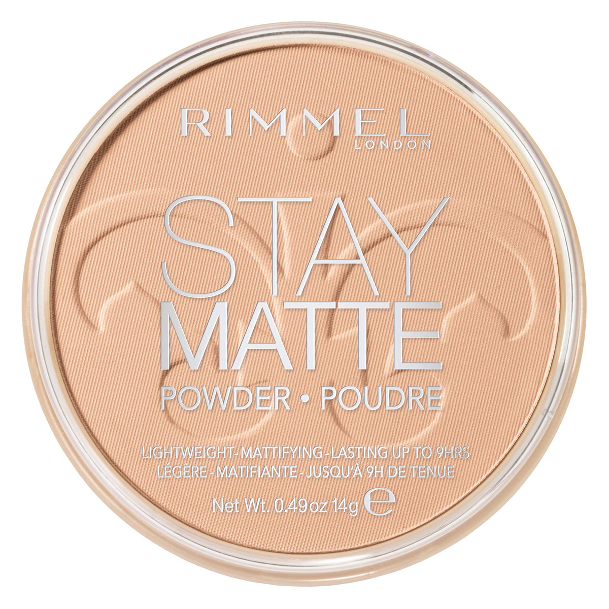 Rimmel Stay Matte Pressed Powder, Silky Beige, 0.49 Oz - Lightweight, Shine Control Makeup