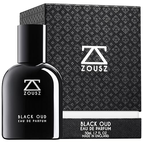 ZOUSZ Black Oud Eau De Parfum for Men - Luxury Oud Fragrance with Sandalwood & Cedarwood, 1.7