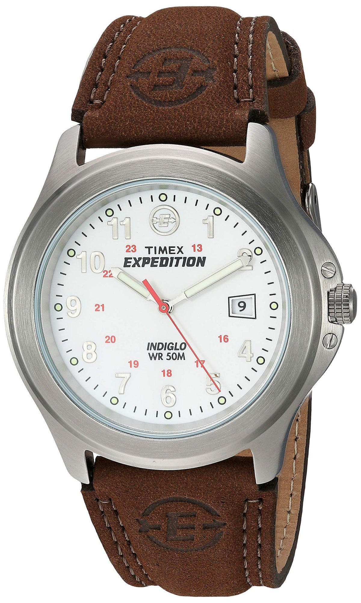 Timex Expedition Men'S Brown Leather Strap Watch - Brass Case, Field Style