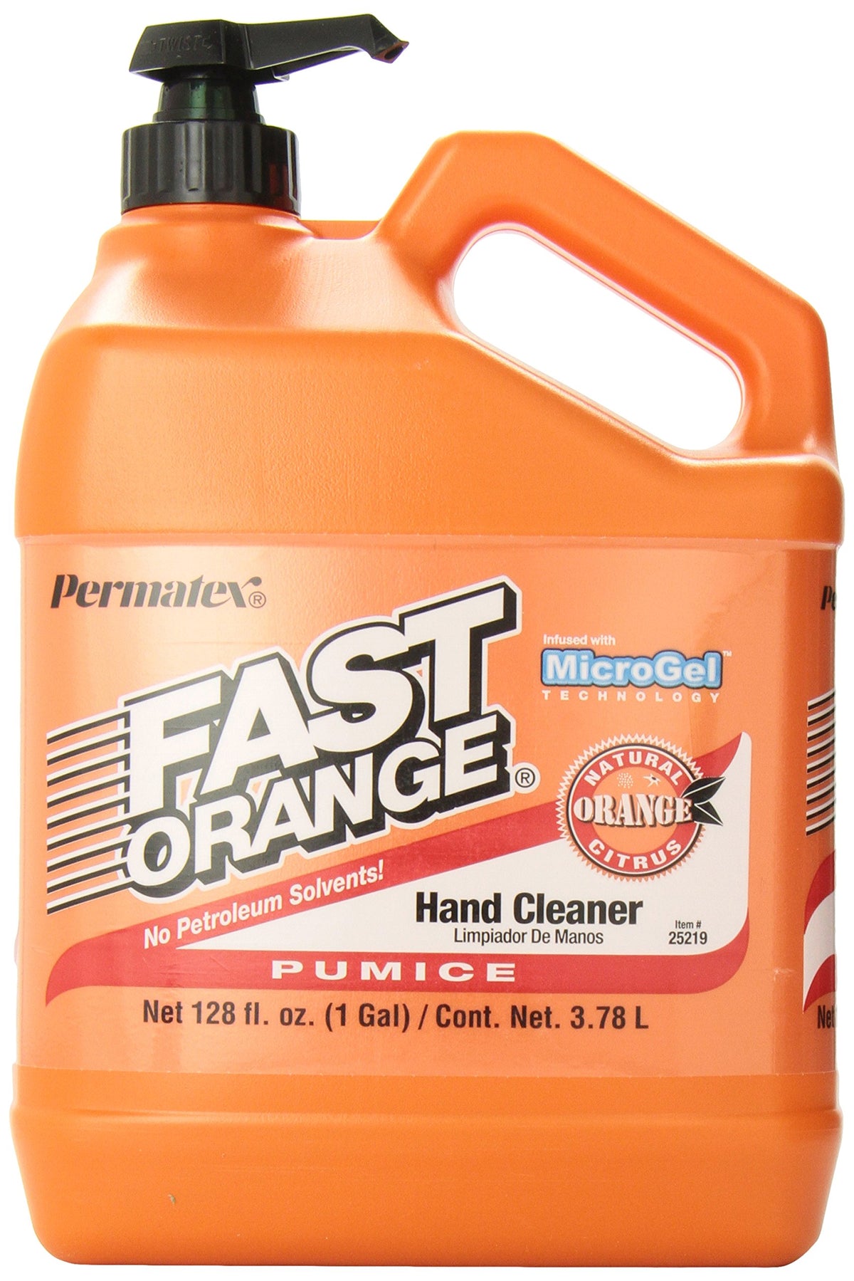 Fast Orange Pumice Lotion Hand Cleaner, 1 Gallon Pump, 4-Pack - Effective Soap For Tough Grease