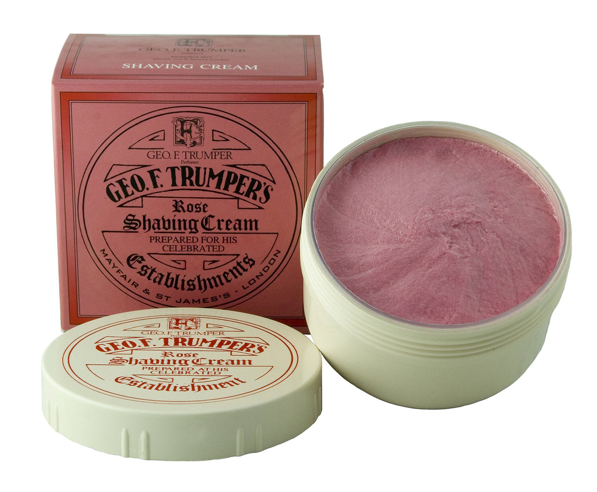 Geo F. Trumper Rose Shaving Cream Jar - 200G, Moisturizing Shaving Cream For Smooth Shave