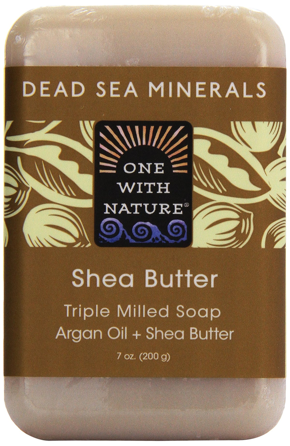 One With Nature Dead Sea Mineral Bar Soap With Shea Butter, 7 Oz - Natural Moisturizing Soap