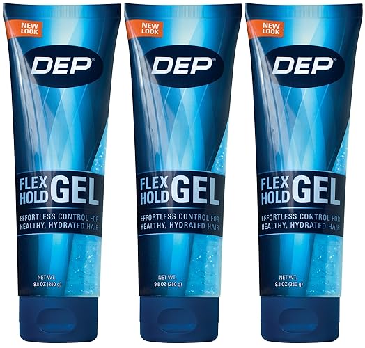 Dep Sport Endurance Hair Styling Gel, 9.8 Oz, Pack Of 3 - Strong Hold, Blue