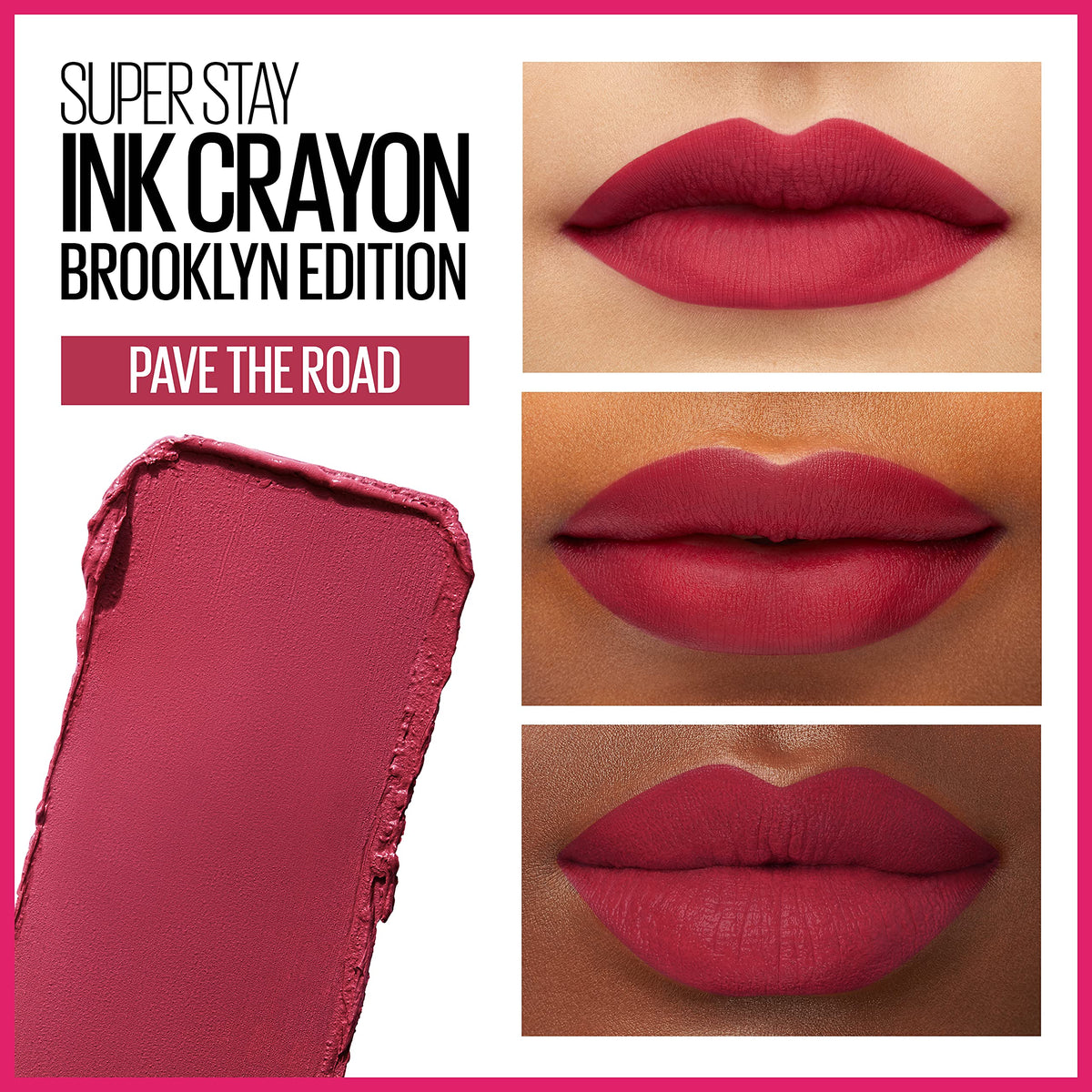 MAYBELLINE Super Stay Ink Crayon Lipstick, Matte Longwear, 130 Pave The Road, 0.04 oz