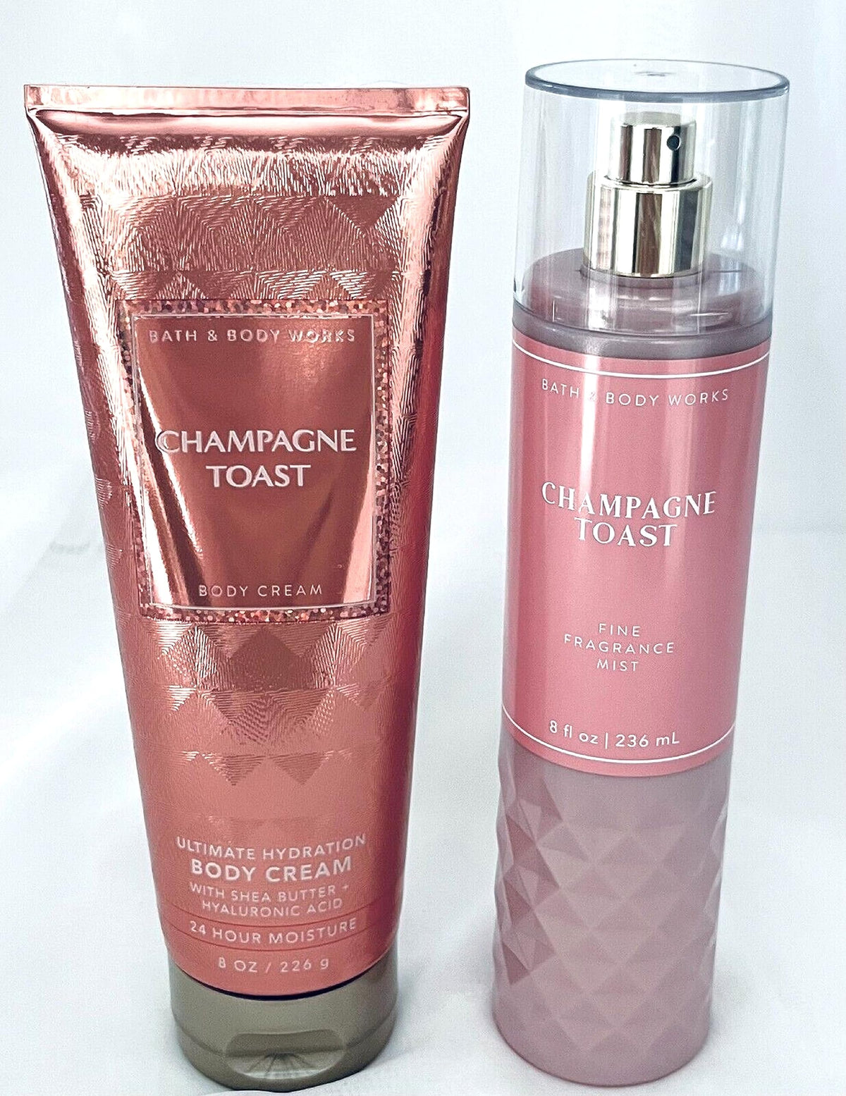 Bath & Body Works Champagne Toast Fine Fragrance Mist & Ultra Shea Body Cream Set - Full Size