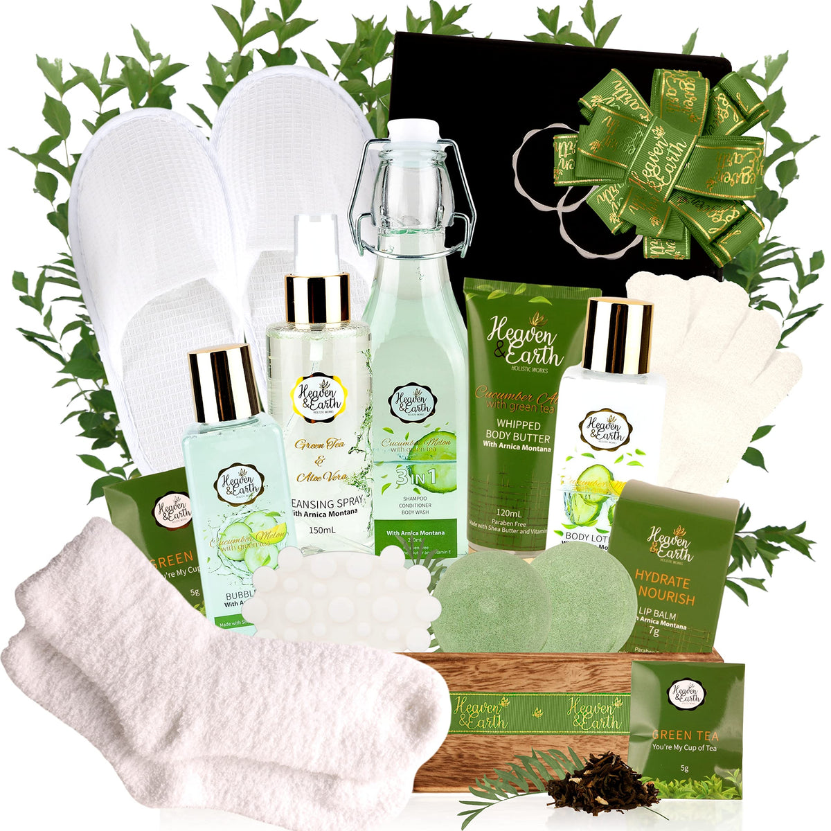 Rachelle Parker Tea Tree & Arnica Oil Spa Gift Basket For Men & Women, Aromatherapy Set