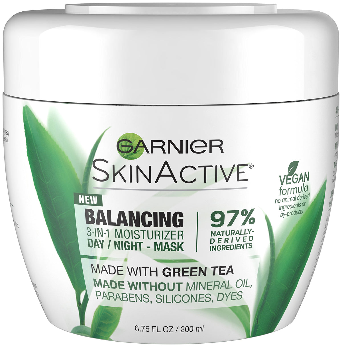 Garnier Skinactive 3-In-1 Face Moisturizer, Green Tea, Oily Skin, 6.75 Fl.