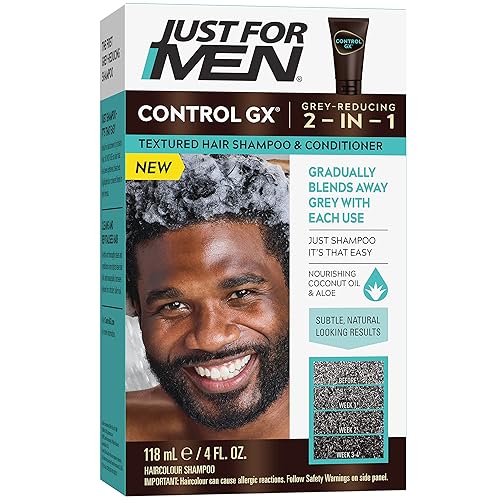 Just For Men Control Gx Grey Reducing Shampoo For Textured Hair, 4 Fl Oz