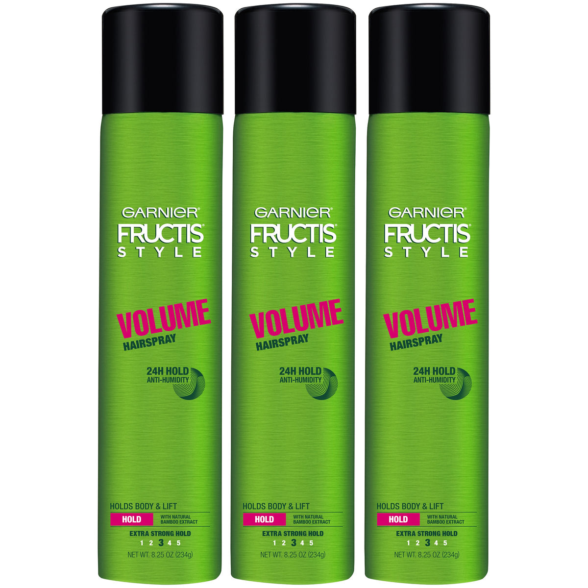 Garnier Fructis Style Anti-Humidity Volume Hairspray, 8.25 Oz, Pack Of 3