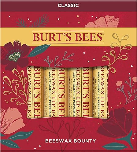 Burt’S Bees Beeswax Bounty Classic Set - 4 Count Pink Lip Balm Gift Pack