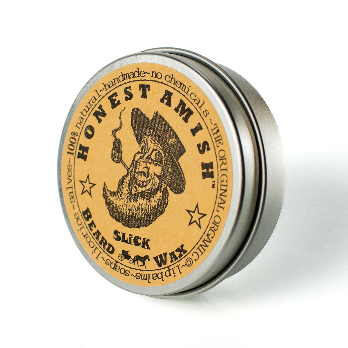 Honest Amish Slick Beard Wax - All Natural & Organic, 2 Oz - Men'S Grooming Essential