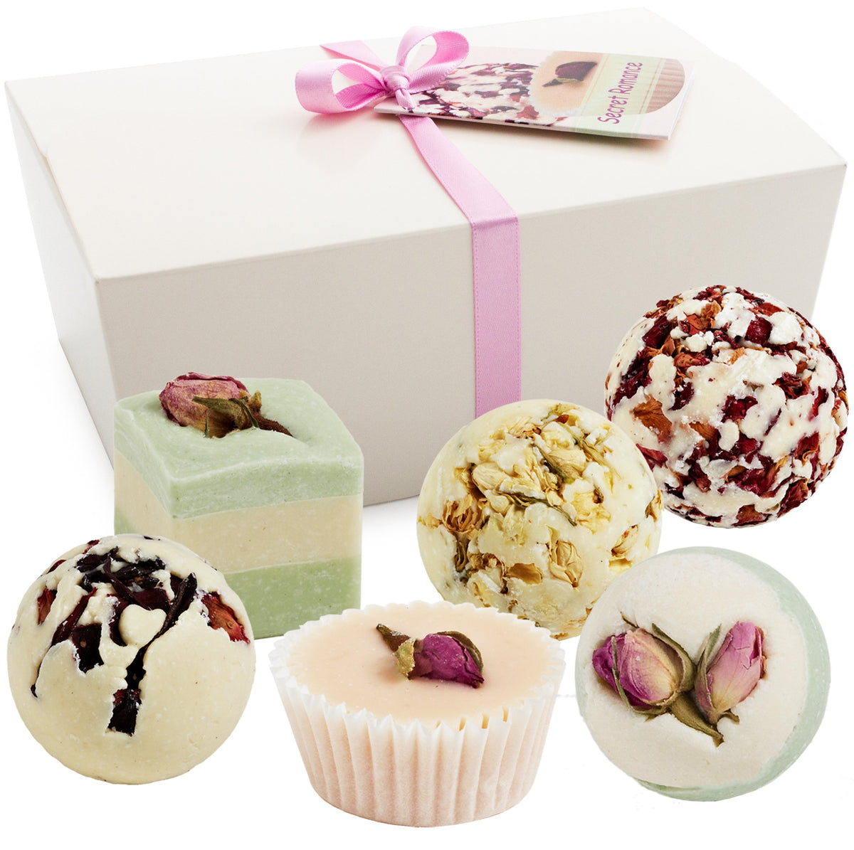 Brubaker 6 Handmade Spa Bath Bombs & Melts Gift Set - Vegan, Organic Shea & Cocoa Butter