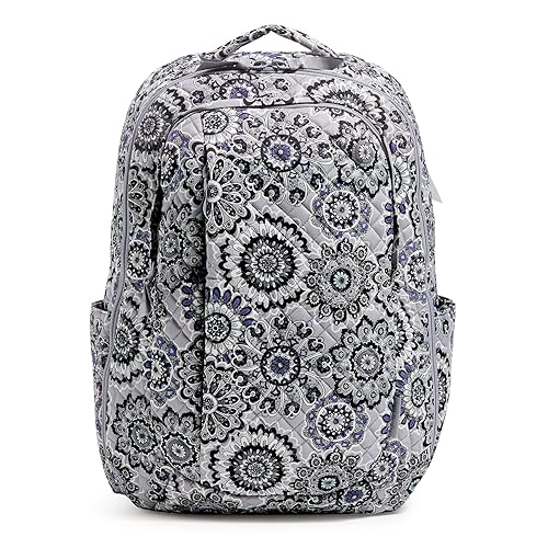 Vera Bradley Women's Cotton Large Travel Backpack, Tranquil Medallion - One Size