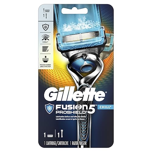 Gillette Fusion5 Proshield Chill Men'S Razor With Handle & 1 Blade Refill, 1 Count