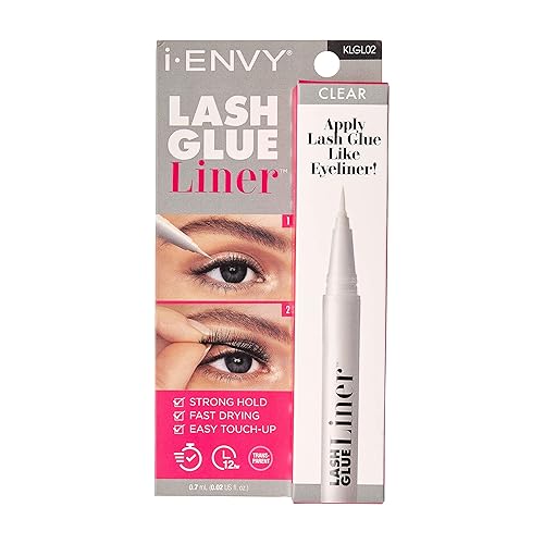 i•ENVY Clear Lash Glue Liner - Quick Drying Eyelash Adhesive, 0.7mL Matte Finish