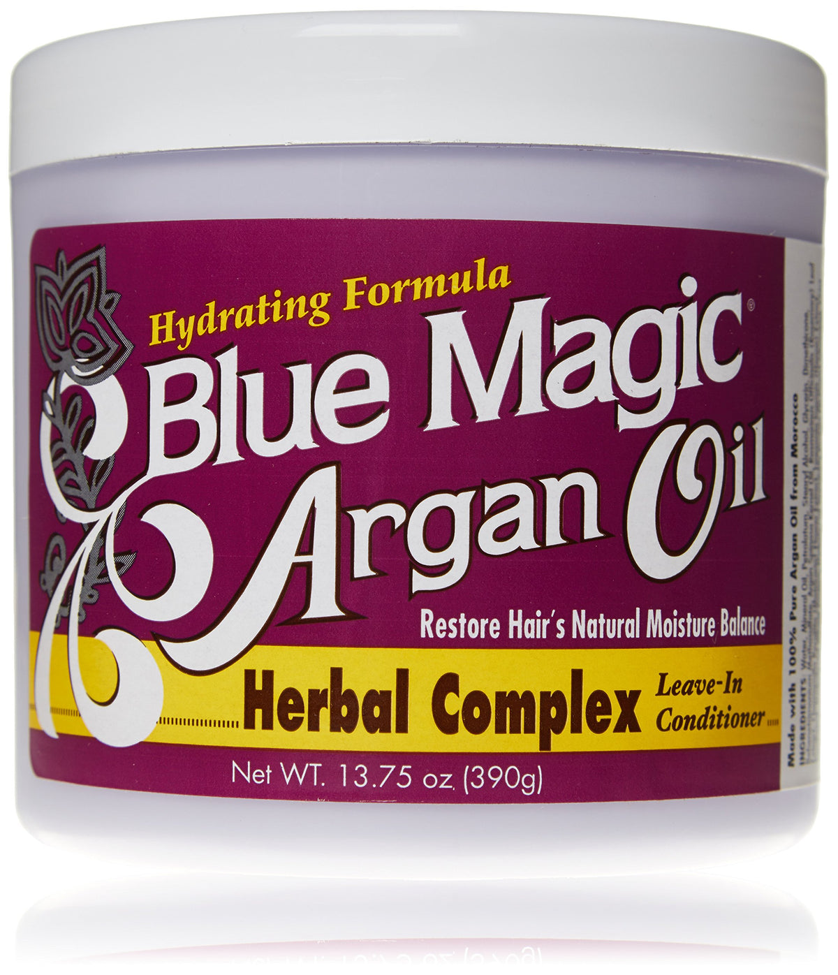 Blue Magic Argan Oil Herbal Complex Leave In Conditioner, 13.75 Oz - For Smooth, Healthy Hair