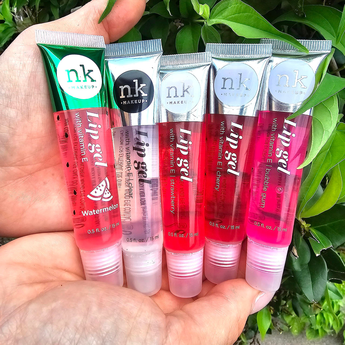 The Make-Up Artist Project Lip Gloss Set - 5 Hydrating Gels In Clear, Watermelon, Strawberry, Cherry, Bubble Gum