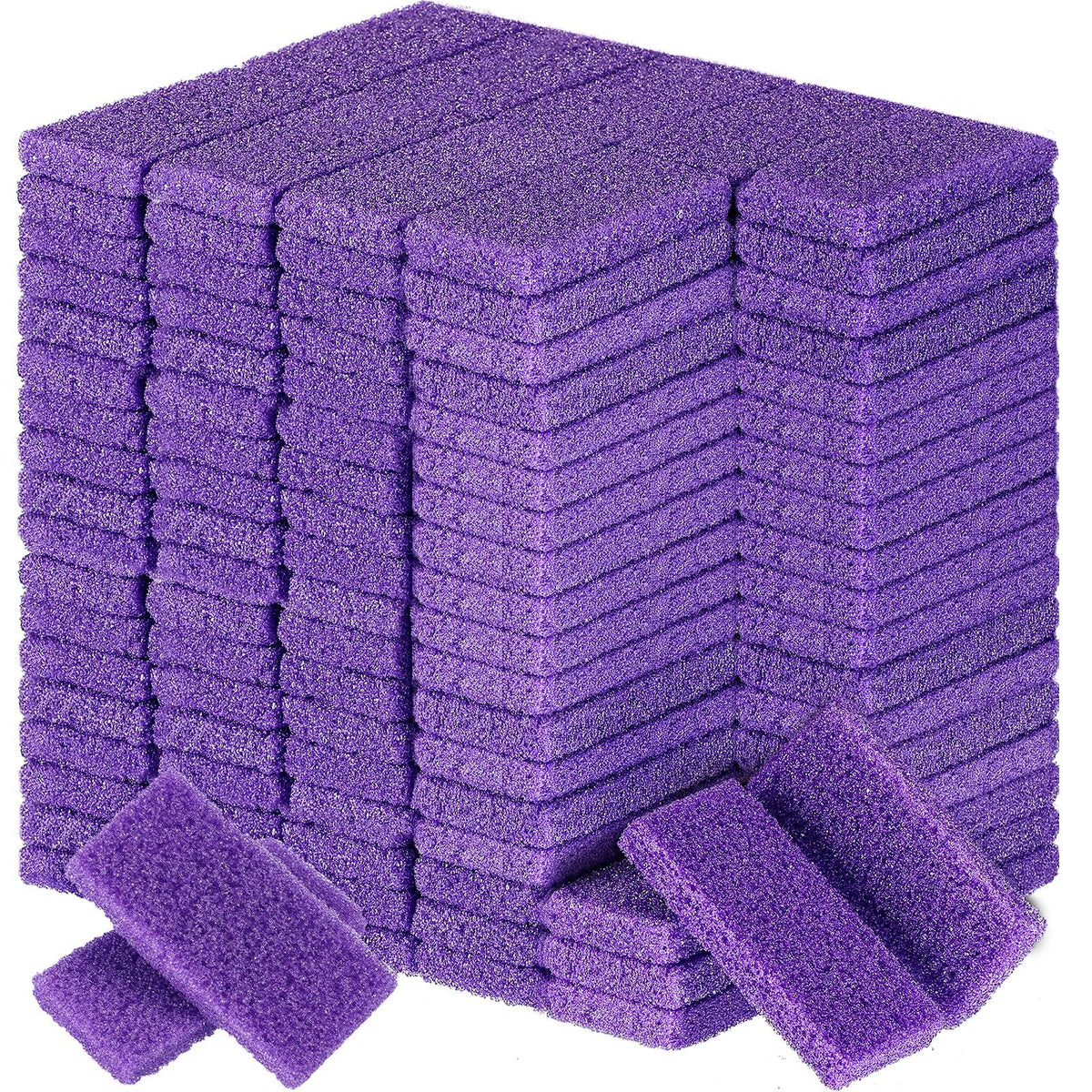 Dunzy 200 Pcs Purple Pumice Stone Foot Scrubber - Exfoliator For Dead Skin & Callus Remover