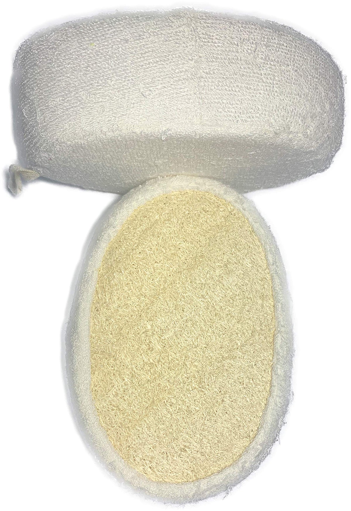 Mr.Cui'Shop 2 Pack Natural Loofah Body Pad Sponge - Exfoliating Shower Scrubber For Spa Use