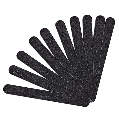 Geti Beauty Nail File 100/180 Grit - Washable & Reusable Black Emery, 10-Pack, Usa Made