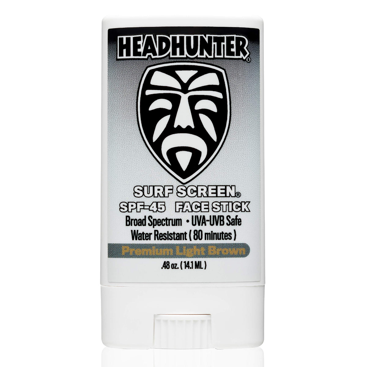 Headhunter Sunscreen Face Stick Spf 45 - Waterproof, Tinted Light Brown, Ultra-Sport Protection