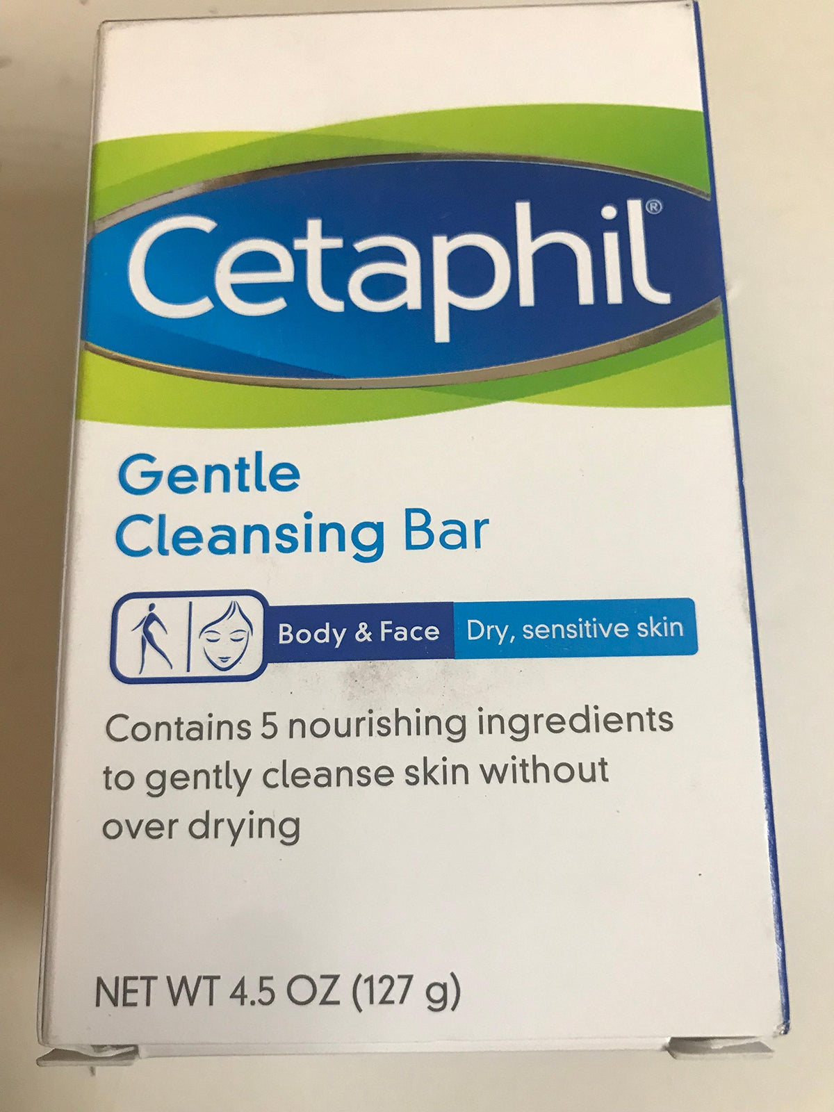 Cetaphil Gentle Cleansing Bar For Dry/Sensitive Skin - 4.5 Oz, Pack Of 7, White