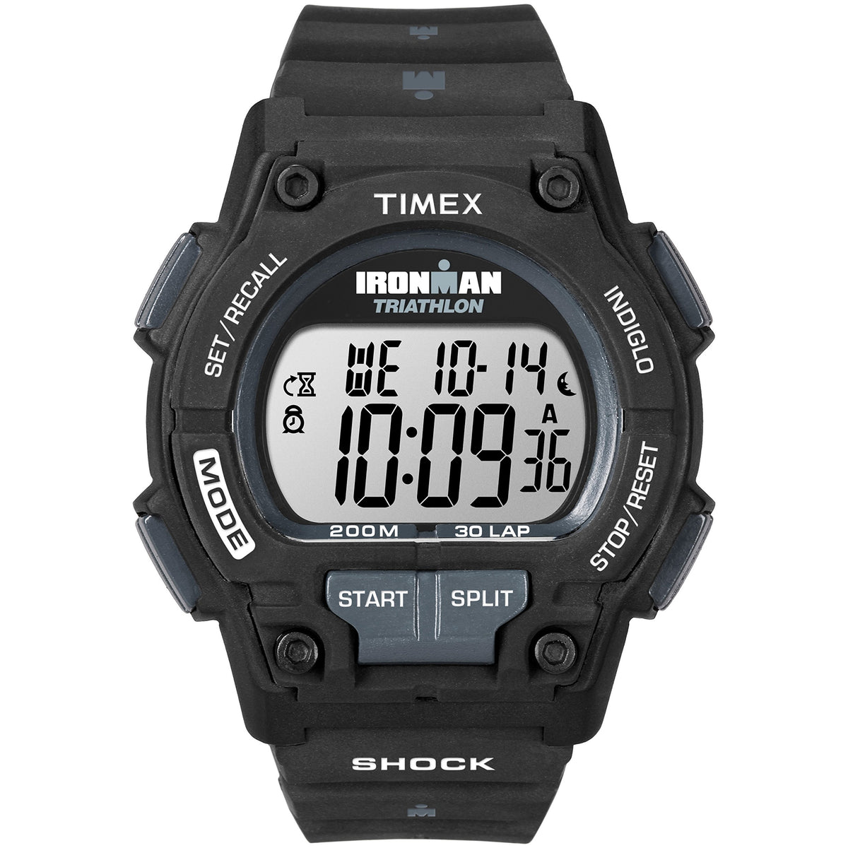 Timex Ironman Triathlon Endure 30 Black Shock Watch With Resin Strap, 42Mm