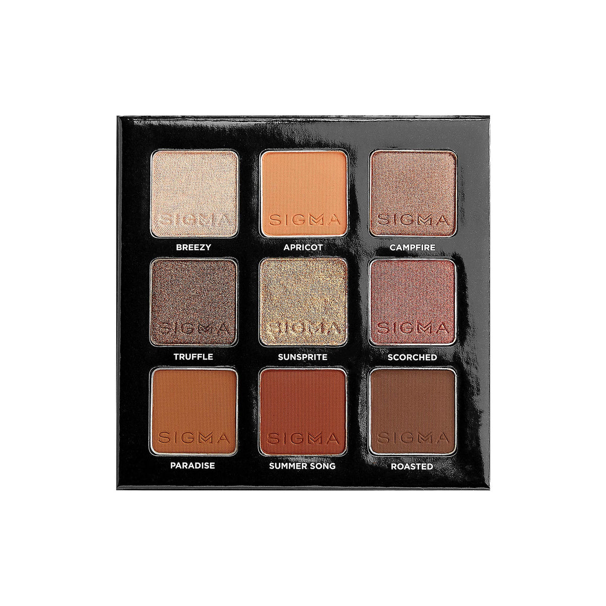 Sigma Beauty Fiery Eyeshadow Palette - 9 Highly Pigmented Matte, Shimmer & Metallic Shades