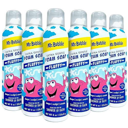 Mr. Bubble Extra Gentle Fragrance-Free Foam Soap - Kids 8 Fl Oz, Pack Of 6