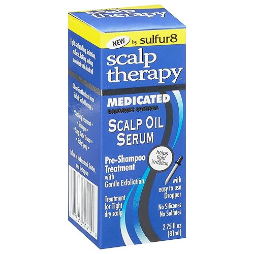 Sulfur 8 Medicated Scalp Therapy Oil Serum 2.75 Fl Oz - Pre-Shampoo Dandruff Control