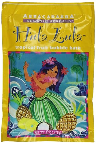 Abra-Cadabra Organic Herbals Bubble Bath, Hula Lula Tropical Fruit, 2.5 Ounce