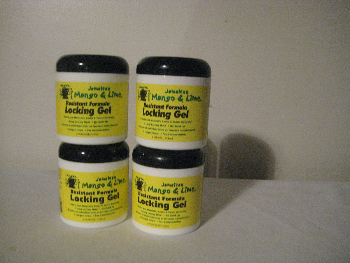 Jamaican Mango & Lime Locking Gel 6 Oz - Resistant Formula, Pack Of 4 For Strong Hold