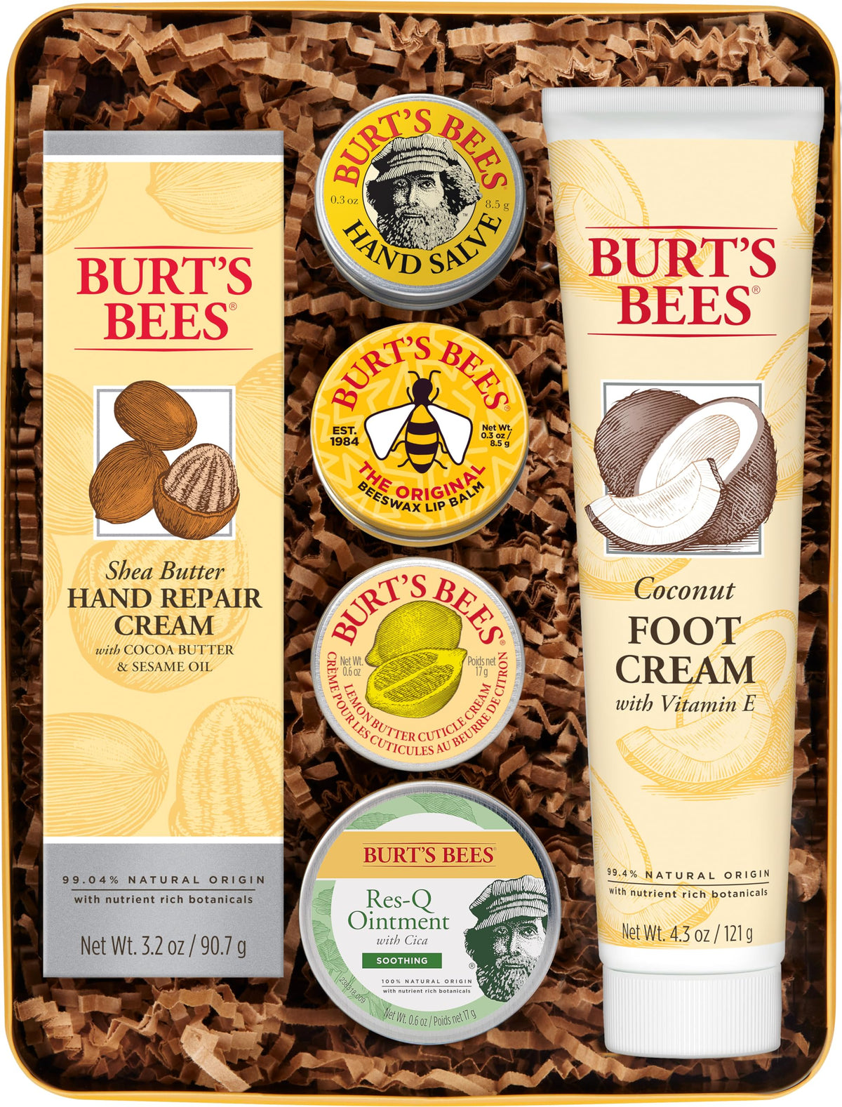 Burt'S Bees Valentine'S Day Gift Set – 6 Essentials: Cuticle Cream, Hand Salve, Lip Balm & More