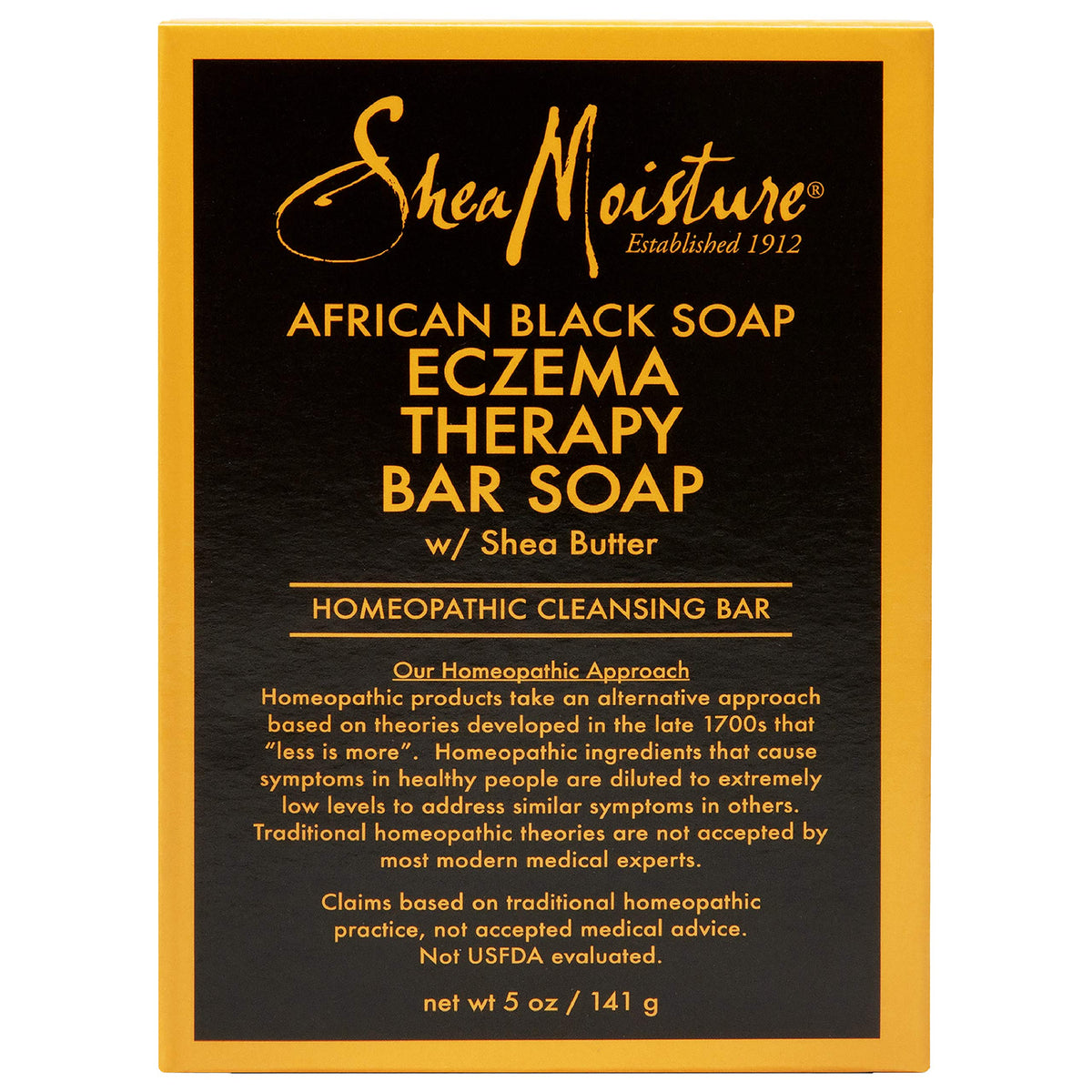 Sheamoisture Eczema Bar Soap With Shea Butter & Aloe Vera, Black, 5 Ounce