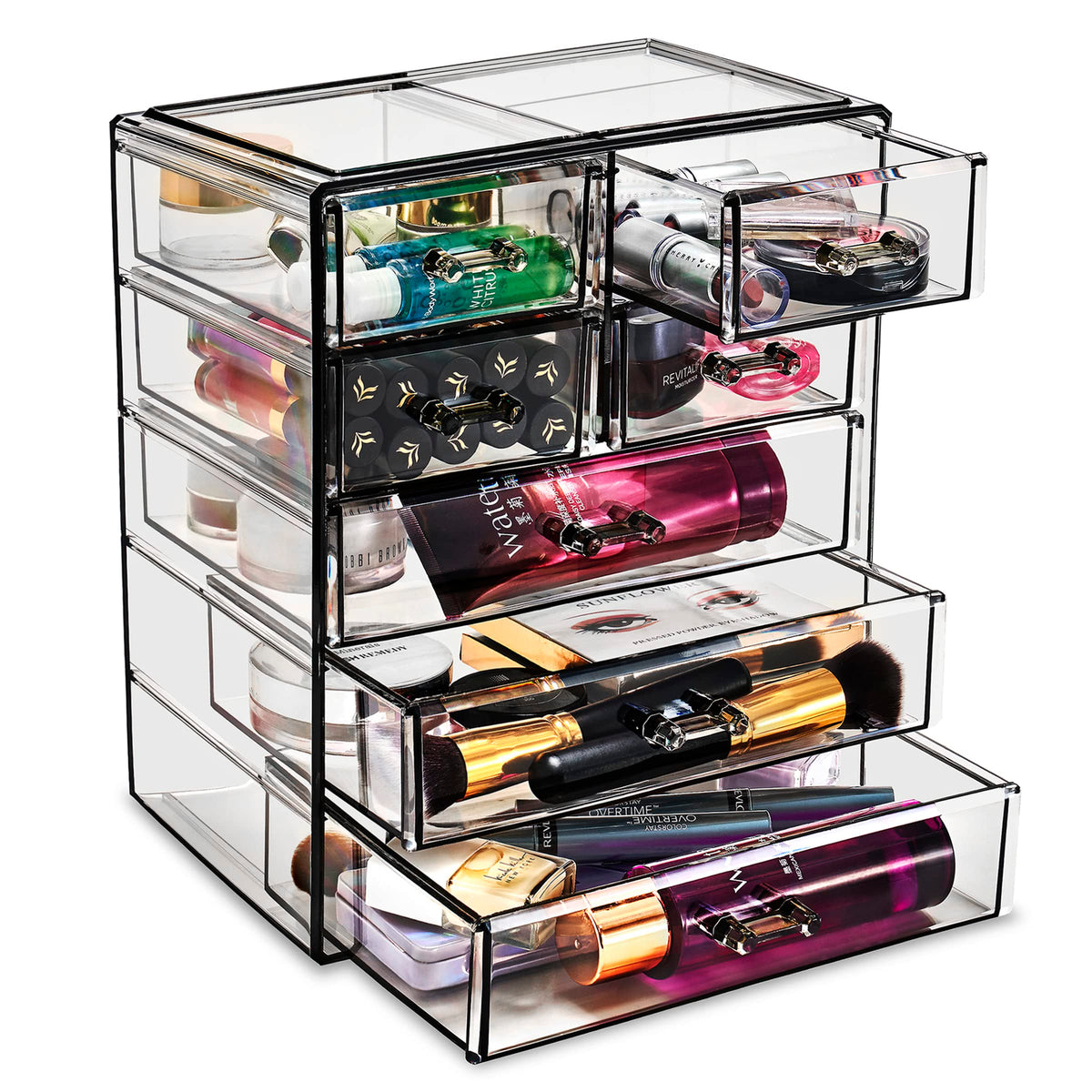 Sorbus Acrylic Makeup Organizer – Large & Small Drawers For Vanity, Bathroom, Jewelry Storage