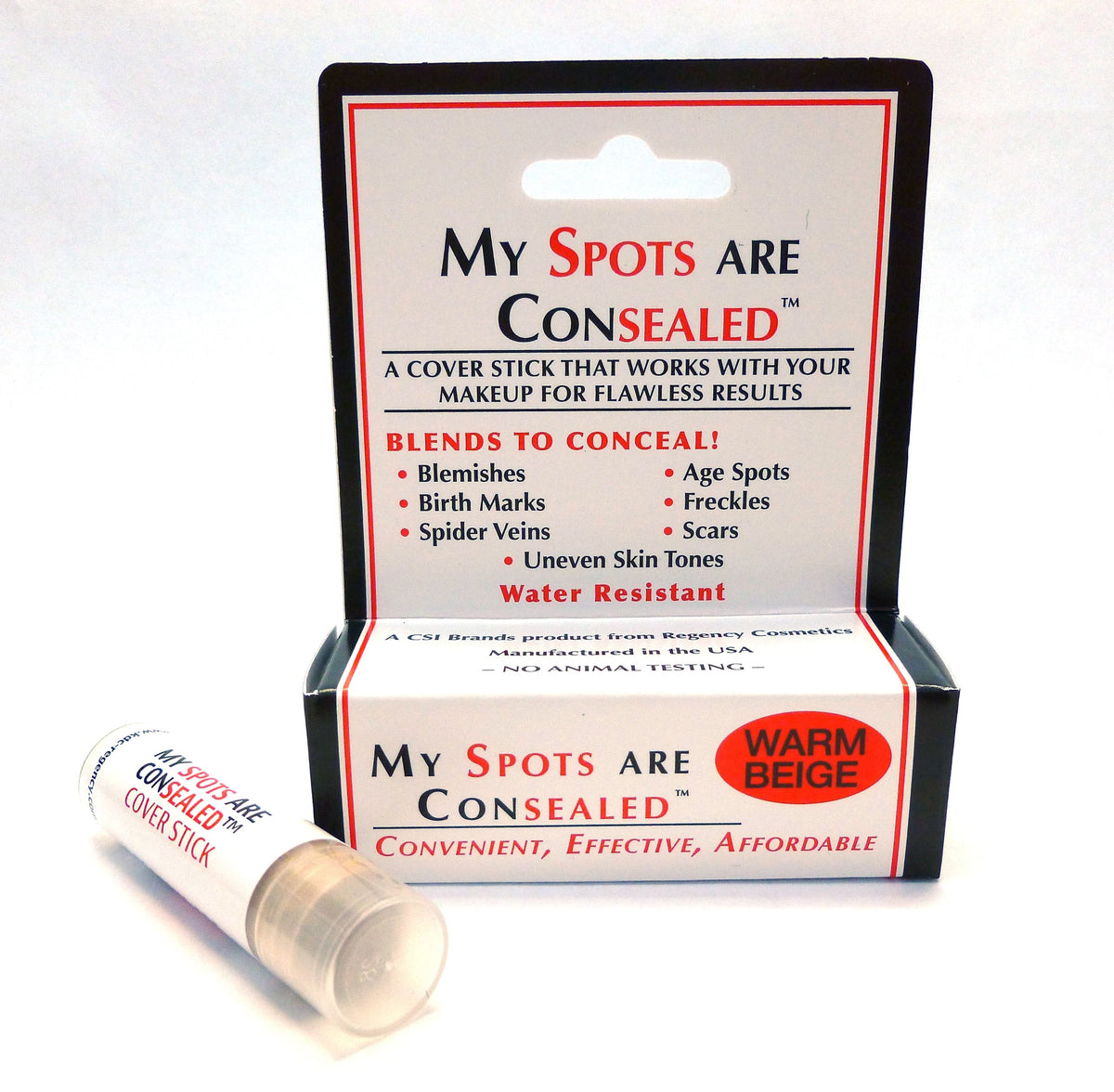 My Spots are Concealed Cover Stick - Warm Beige, 1 Count, Flawless Coverage, Concealer Makeup