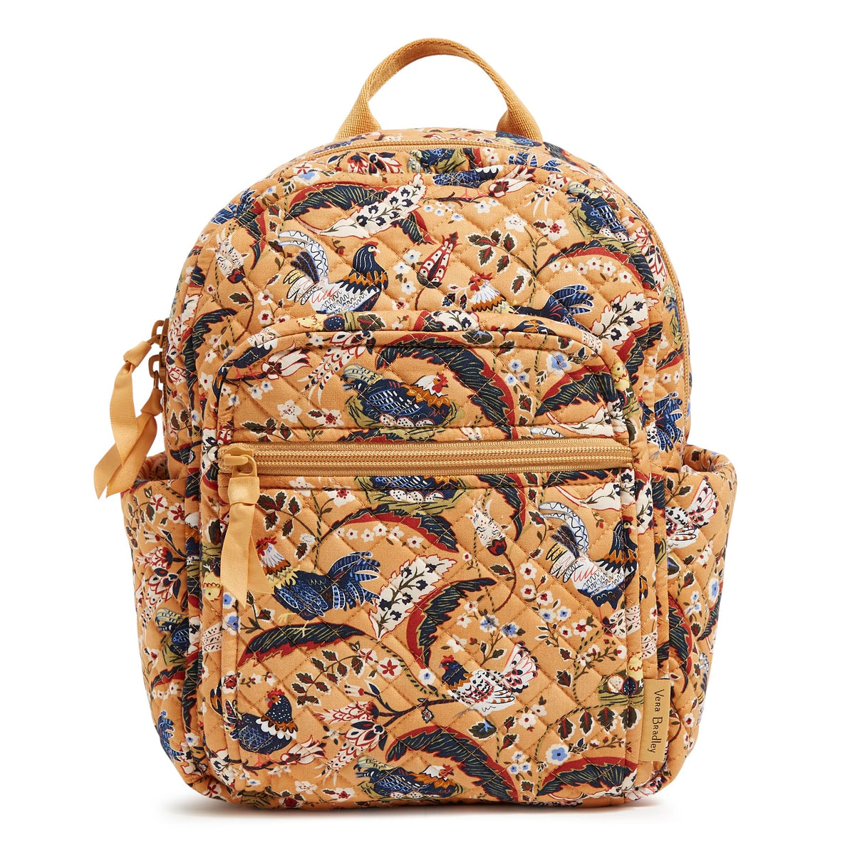 Vera Bradley Women's Cotton Small Backpack - French Hens, One Size, Stylish and Functional