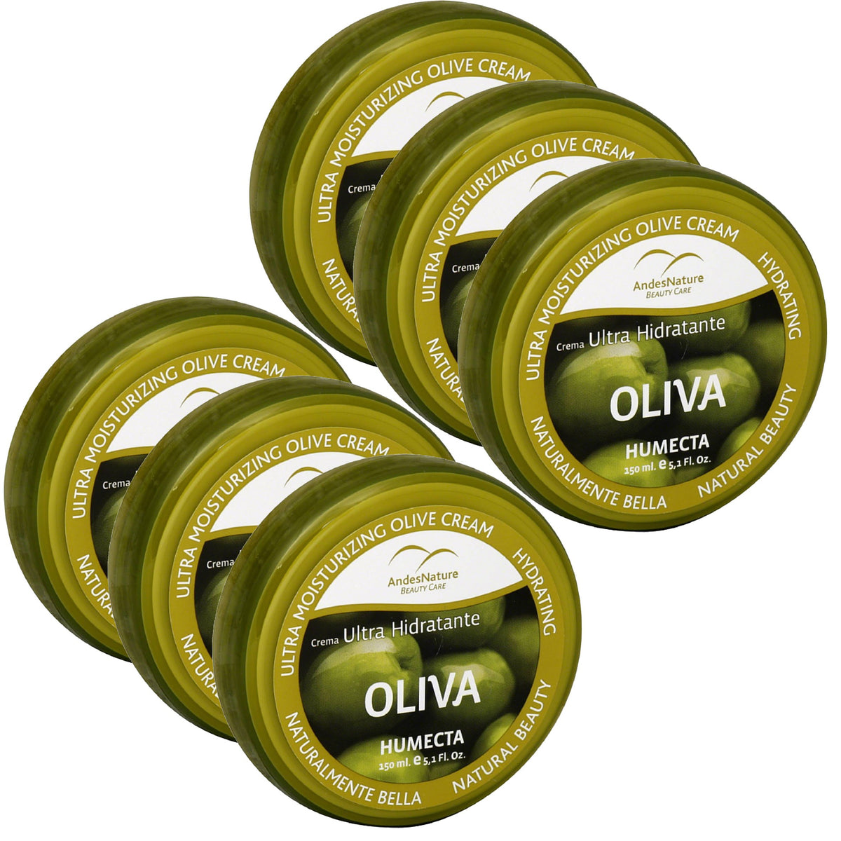 Andes Ultra-Moisturizing Olive Cream, 5.12 Oz - Pack Of 6, Hydrating Skin Care Solution