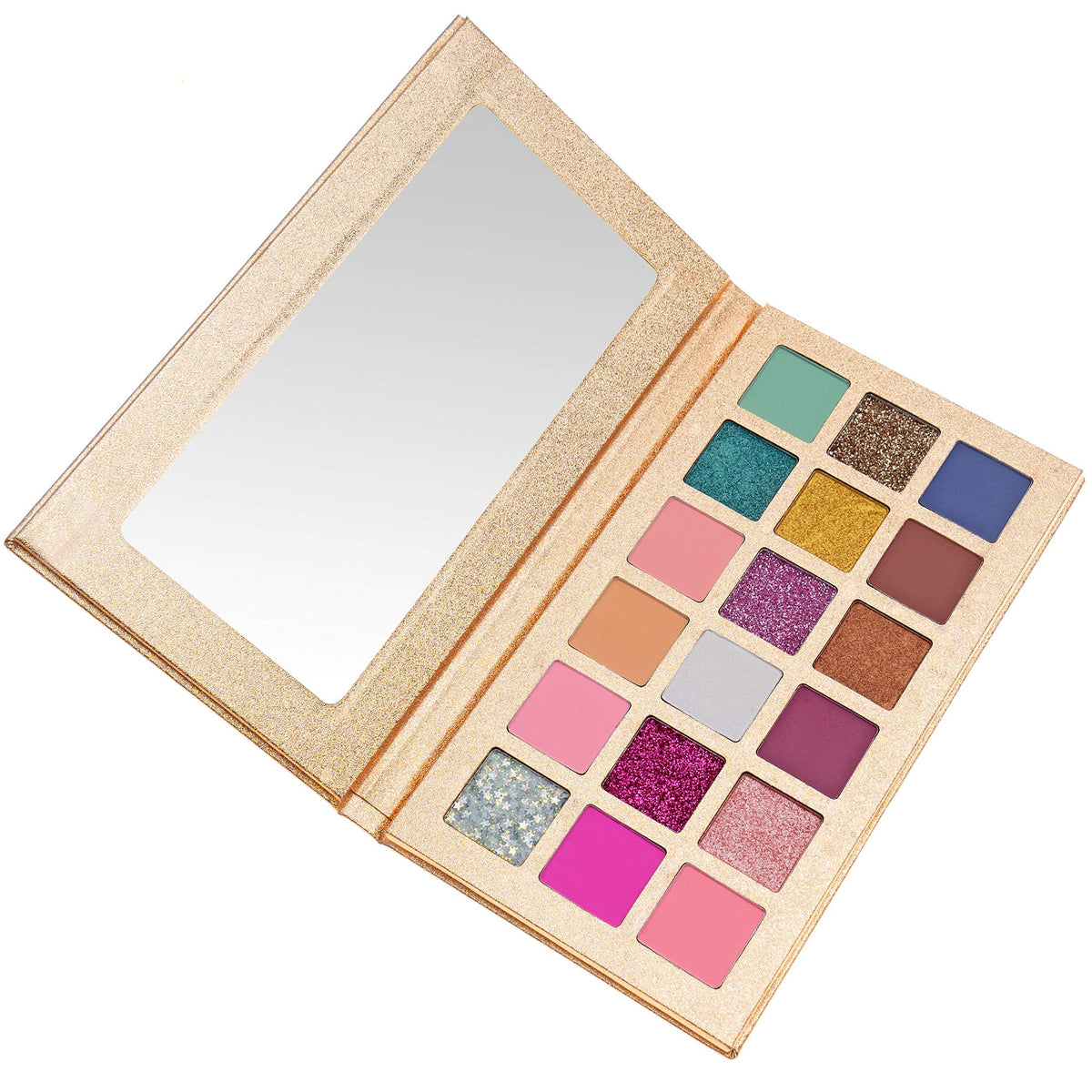 Freed Blue 17 Shades Glitter Eyeshadow Palette - Waterproof, Highly Pigmented Vegan Makeup