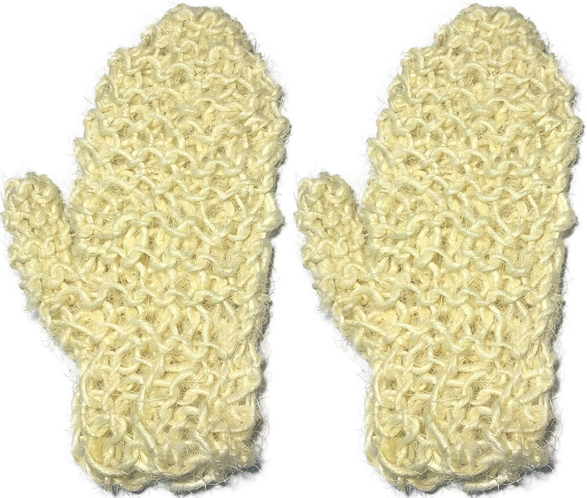 Mr.Cui'Shop 2 Pack Sisal Fiber Loofah Glove Mitt - Natural Bath Scrubber For Skin Care