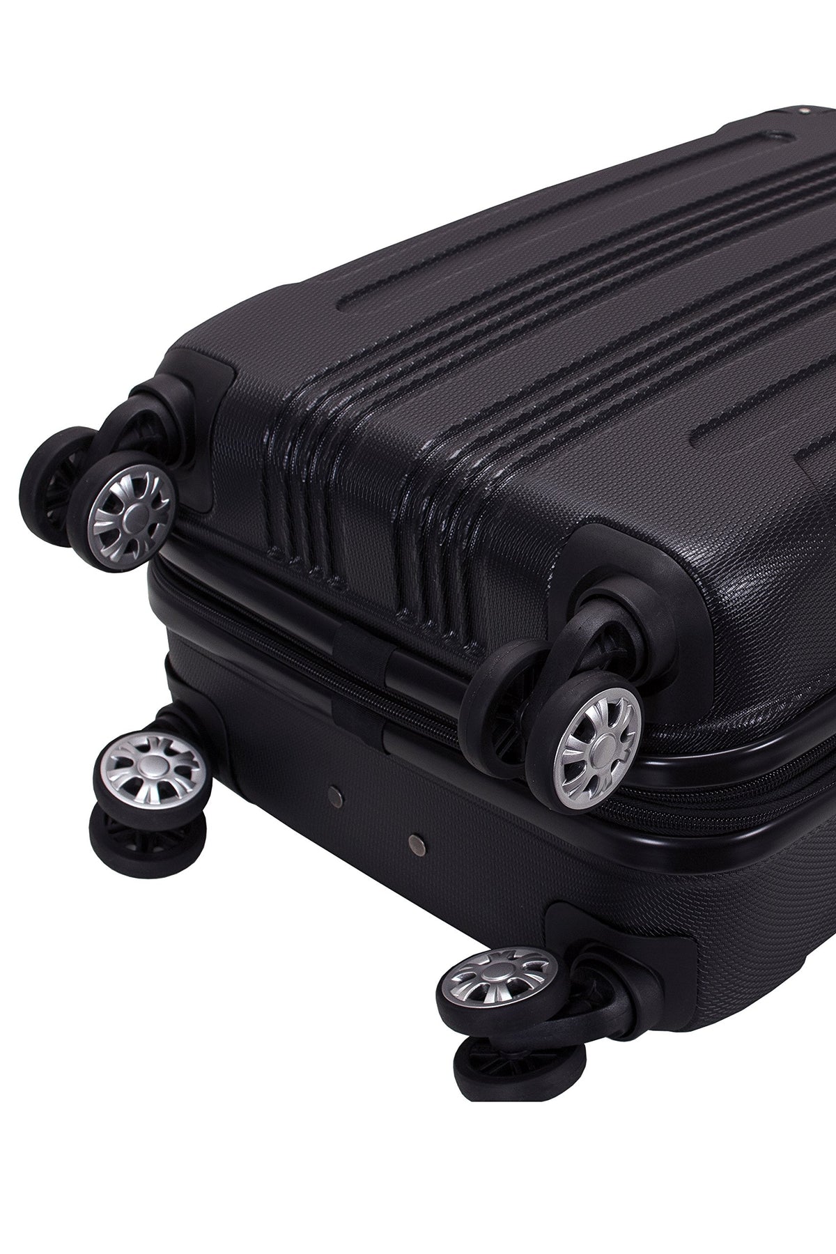 Rockland Hardside Spinner Luggage, Black Carry-On 20-Inch, Durable ABS Material