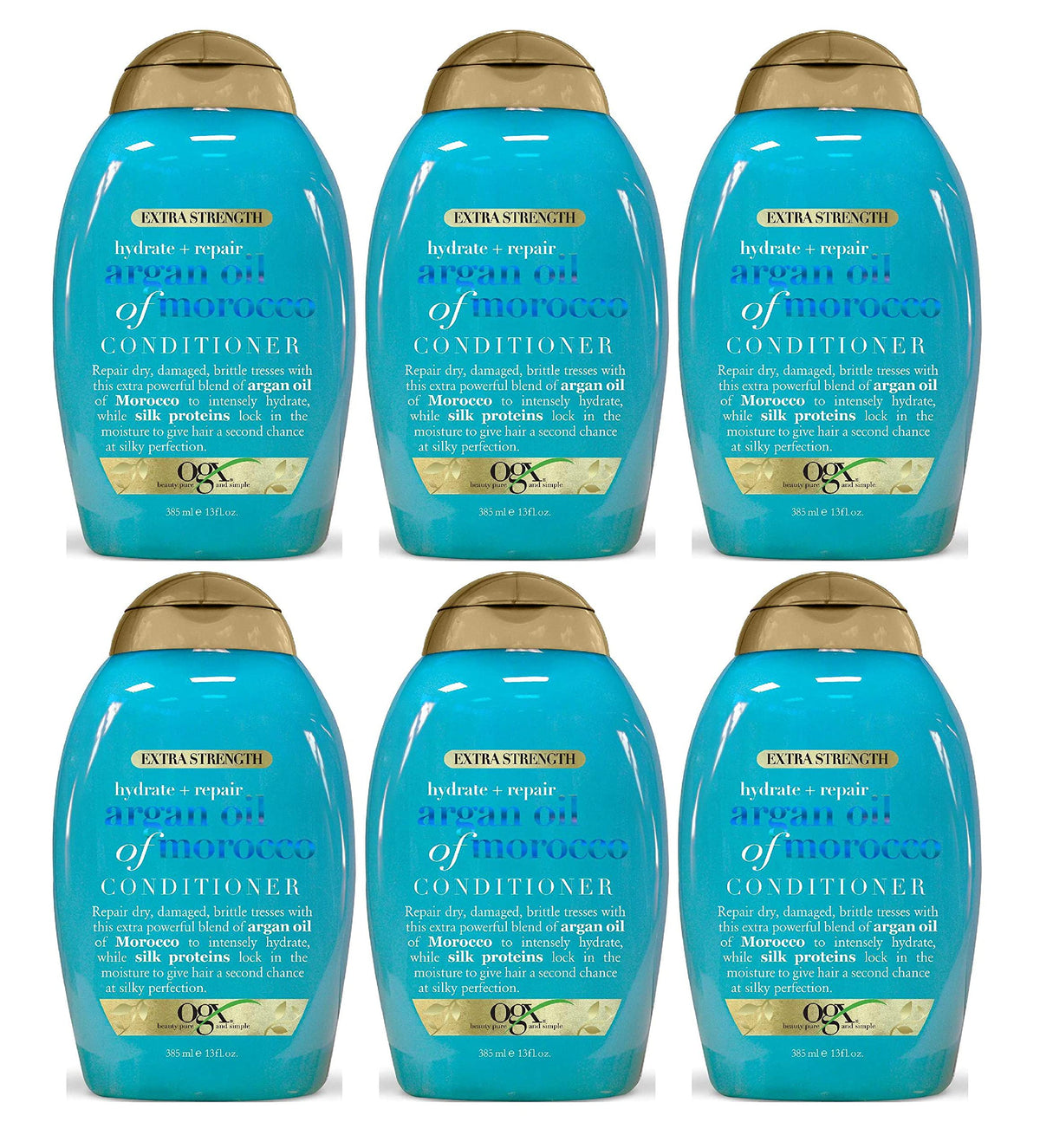 Ogx Argan Oil Conditioner Extra Strength 13 Fl Oz (Pack Of 6) - Nourishing Hair Care