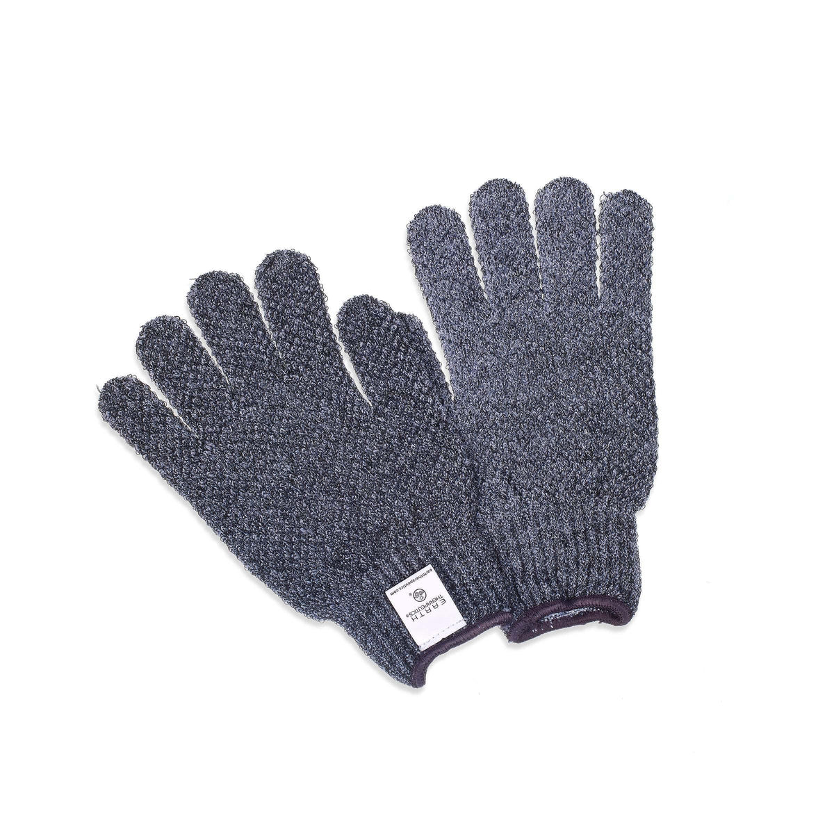 Earth Therapeutics Charcoal Exfoliating Gloves - Purifying 1 Pair, Soft Polyester Material