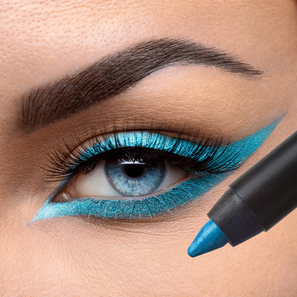 K7L Waterproof Blue Eyeliner - Smudge-Proof, Precise Application, 1 Count