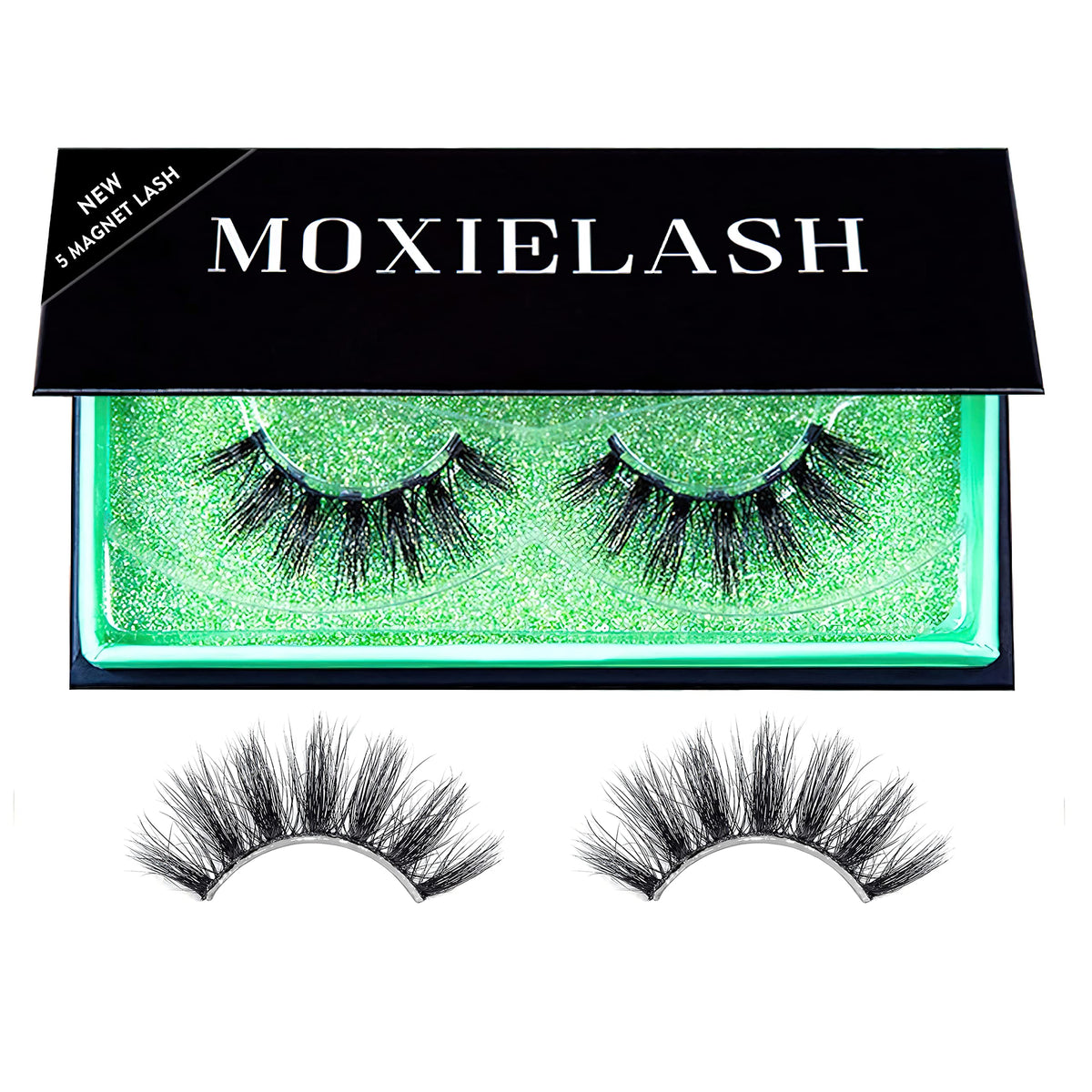 Moxielash Magnetic Eyelashes - Money Lash, Reusable Mink, Full Glam Volume, 1 Pair