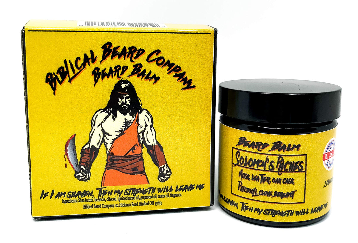 Biblical Beard Company Beard Balm - 2 Fl Oz, Made In Usa, Solomon'S Riches