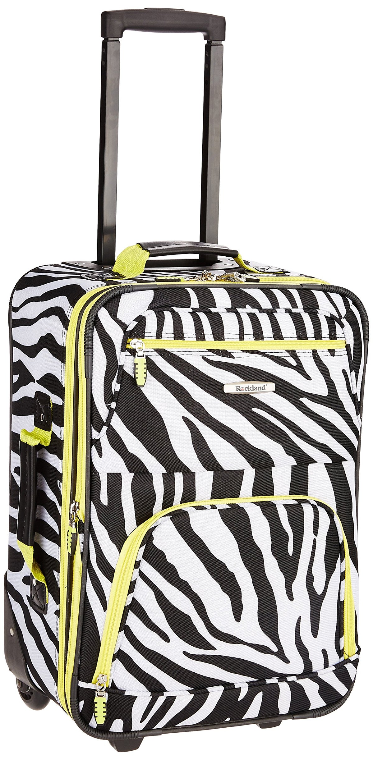 Rockland 2-Piece Expandable Softside Luggage Set, Lime Zebra, Travel Bags (14/19)