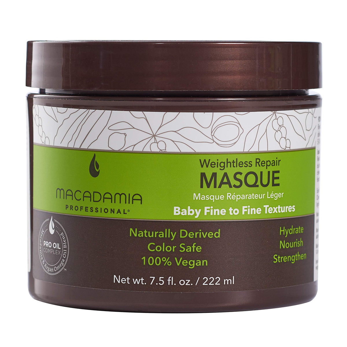 Macadamia Professional Weightless Repair Hair Masque For Thin Fine Hair - 7.5 Fl Oz, Vegan